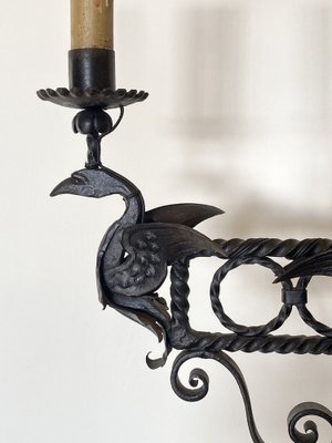 Wrought Iron Floor Candleholder, 1900s-NPC-1818696