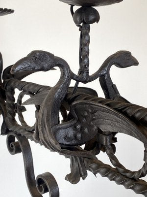 Wrought Iron Floor Candleholder, 1900s-NPC-1818696