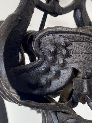 Wrought Iron Floor Candleholder, 1900s-NPC-1818696