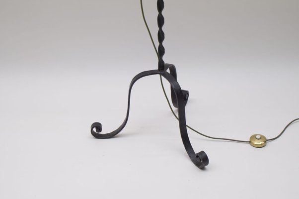 Wrought Iron Floor Lamp attributed to Raymond Subes, 1960s-KQB-1415024