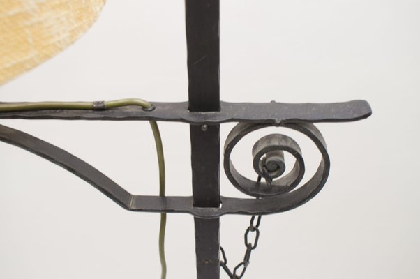 Wrought Iron Floor Lamp attributed to Raymond Subes, 1960s-KQB-1415024