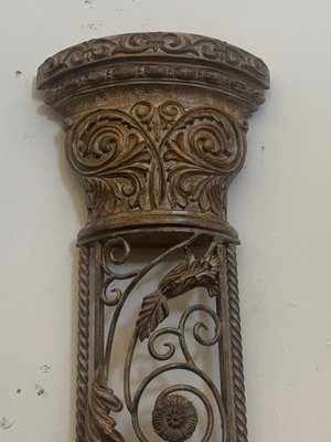 Wrought Iron Half Columns, 1970s, Set of 2-IJR-1393700