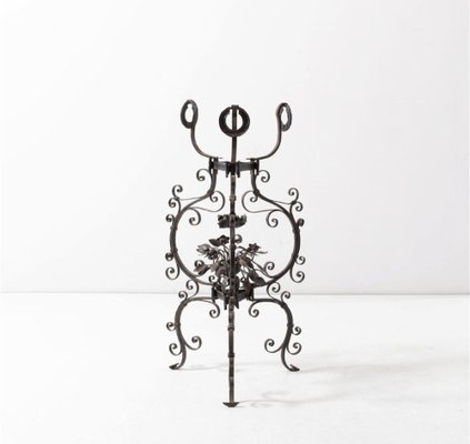 Wrought Iron Lamps with Floral Decorations by Alessandro Mazzucotelli, 1890s-OHK-1786544