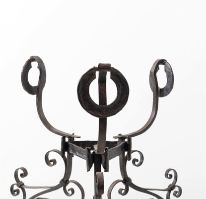 Wrought Iron Lamps with Floral Decorations by Alessandro Mazzucotelli, 1890s-OHK-1786544