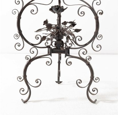 Wrought Iron Lamps with Floral Decorations by Alessandro Mazzucotelli, 1890s-OHK-1786544