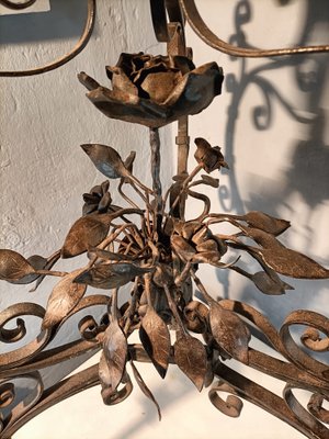 Wrought Iron Lamps with Floral Decorations by Alessandro Mazzucotelli, 1890s-OHK-1786544