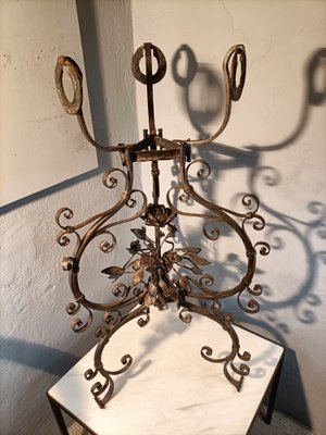 Wrought Iron Lamps with Floral Decorations by Alessandro Mazzucotelli, 1890s-OHK-1786544