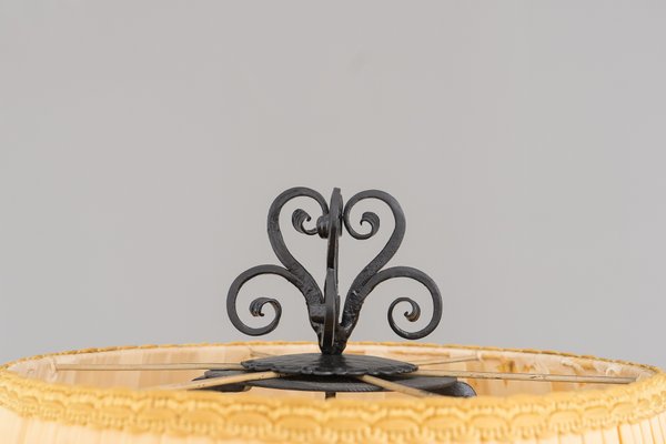 Wrought Iron Painted Floor Lamp, 1930s-SPD-837983