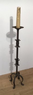 Wrought Iron Parquet Lamp., 1950s-BA-1365752