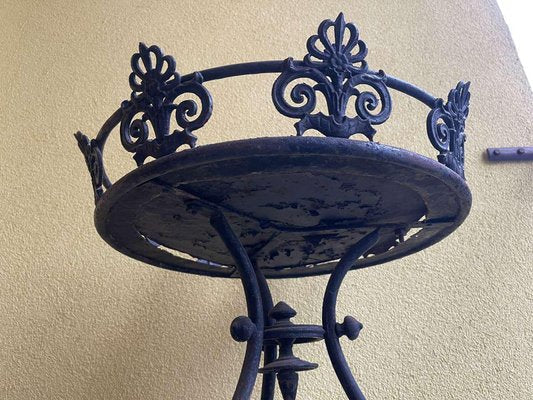 Wrought Iron Pedestal Flower Table-PXE-2019631