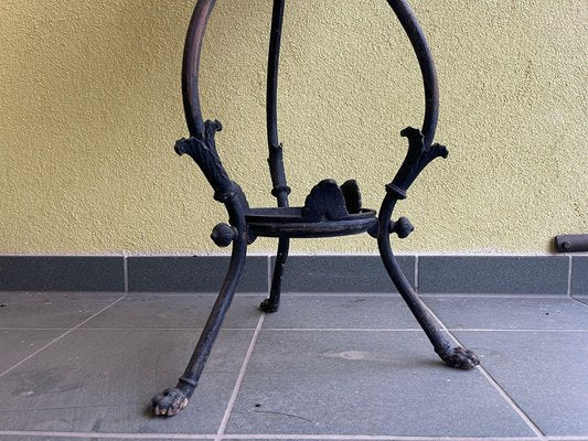 Wrought Iron Pedestal Flower Table-PXE-2019631