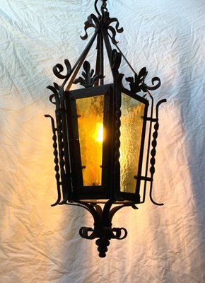 Wrought Iron Pendant Lantern, 1950s-XQC-1309389