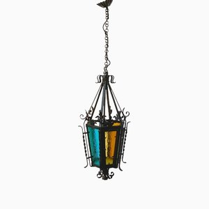 Wrought Iron Pendant Lantern, 1950s-XQC-1309389