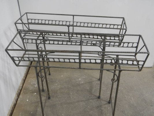 Wrought Iron Planters, 1970s, Set of 2-WWQ-1793007