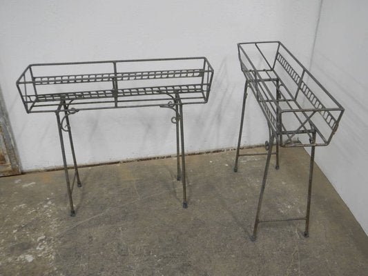 Wrought Iron Planters, 1970s, Set of 2-WWQ-1793007