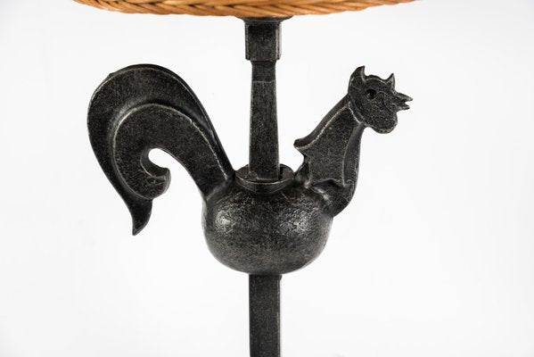 Wrought Iron Rooster Table Lamp, 1950s-VRR-735805