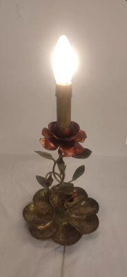 Wrought Iron Rose Bush Shaped Table Lamp. France, 1950s-RGF-1415230