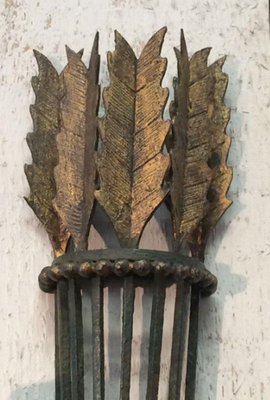 Wrought Iron Sconces, 1940s, Set of 2-BA-1365651