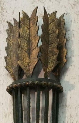 Wrought Iron Sconces, 1940s, Set of 2-BA-1365651