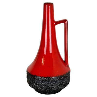 XL Black-Red Pottery Vase from Jopeko Ceramics, Germany, 1970s-QZ-1175988