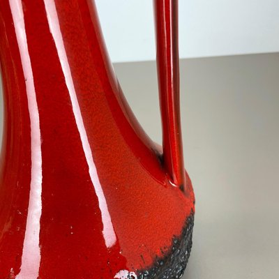 XL Black-Red Pottery Vase from Jopeko Ceramics, Germany, 1970s-QZ-1175988