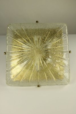 XL Mid-Century Austrian Square Glass VTG Flush Mount from Kalmar-FUP-931740