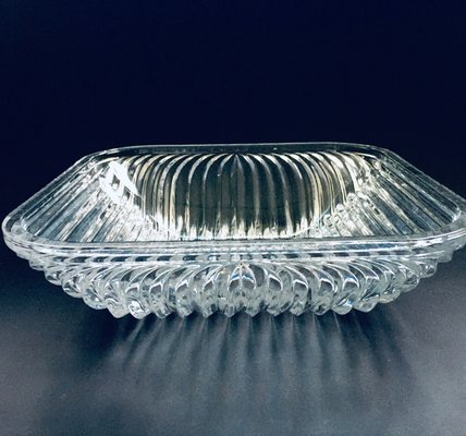 XL Mid-Century Czech Modern Crystal Art Glass Bowl, 1960s-RQV-905998