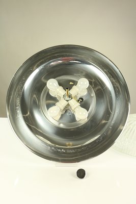 Xl Vintage Austrian Glass & Aluminum Flush Mount, 1960-FUP-919528