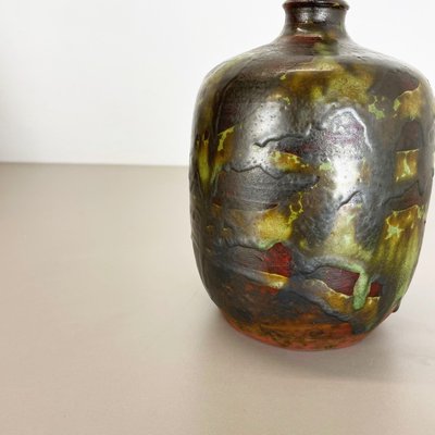 XXL German Ceramic Studio Pottery Vase by Gerhard Liebenthron, 1960s-QZ-1143250