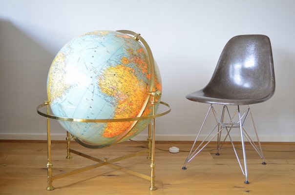 XXL Globe in Brass Frame from JRO Verlag, 1960s-OV-1187567