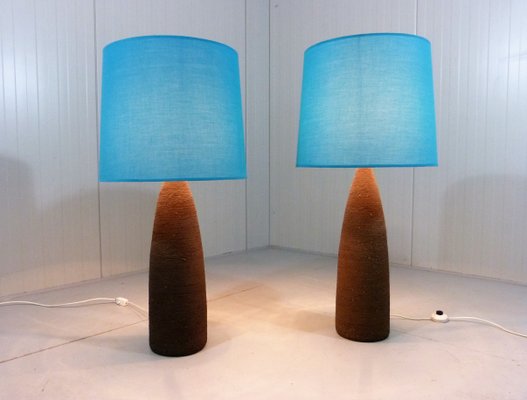 XXL Pottery Table Lamps, 1960s, Set of 2-TU-1081521