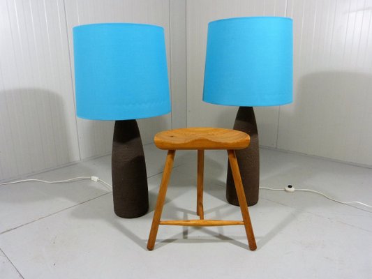 XXL Pottery Table Lamps, 1960s, Set of 2-TU-1081521