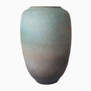 XXL Turquoise-Grey Coloured Floor Vase by Bontjes van Beek, 1940s-QDP-709432