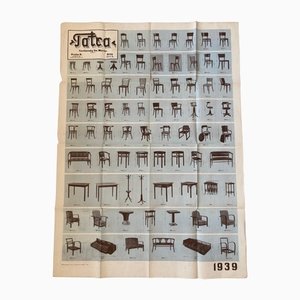 XXL Vintage Czechoslovakian Art Deco Tatra Furniture Poster, 1920s-TZ-1179548