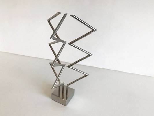 Yaacov Agam, 3 X 3 Interplay Kinetic Sculpture, 1970, Silver Plated Metal-RPY-1795945