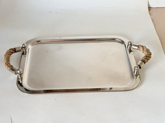 Yachting Serving Tray with Rope Handles, 1970-UR-1801511