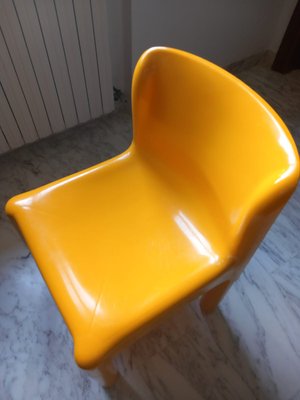 Yellow 4865 Chairs by Carlo Bartoli for Kartell, 1970s, Set of 2-EBW-2031347