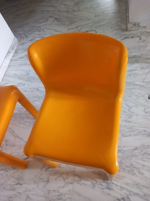 Yellow 4865 Chairs by Carlo Bartoli for Kartell, 1970s, Set of 2-EBW-2031347