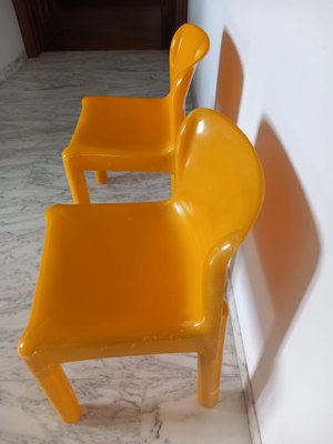 Yellow 4865 Chairs by Carlo Bartoli for Kartell, 1970s, Set of 2-EBW-2031347