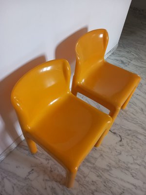 Yellow 4865 Chairs by Carlo Bartoli for Kartell, 1970s, Set of 2-EBW-2031347