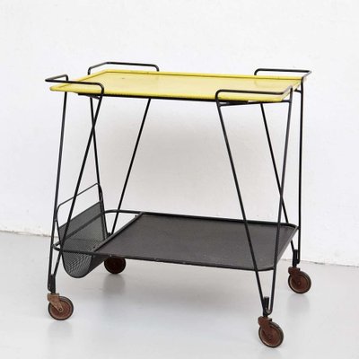 Yellow and Black Trolley attributed to Mathieu Matégot, 1950s-WM-1392919