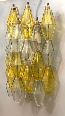 Yellow and Clear Poliedri Sconces by Carlo Scarpa for Venini, 1980s-MBH-1812235