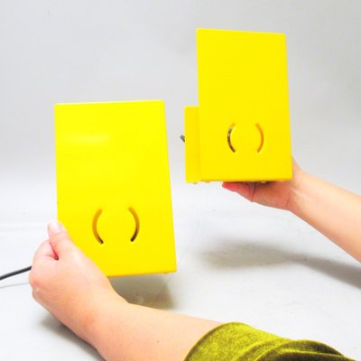 Yellow Armilla Sconces by Vico Magistretti for Artemide, 1967, Set of 2-MA-1800219