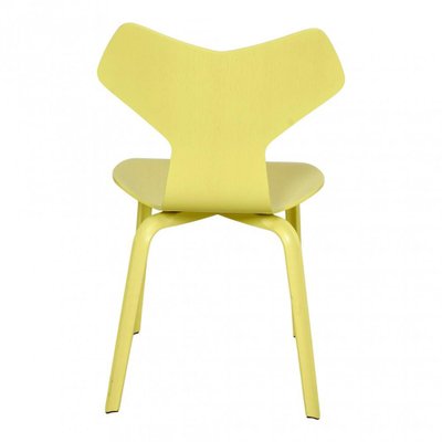 Yellow Ash Grand Prix Chair by Arne Jacobsen for Fritz Hansen, 1950s-MTD-1400522