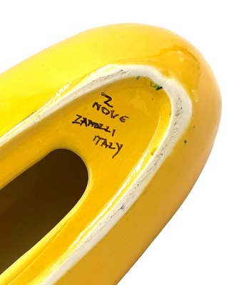 Yellow Ceramic Banana Sculpture from Zanolli Nove Italy, 1970s-TXN-1420575