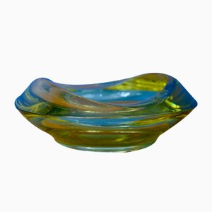 Yellow-Cut Crystal Bowl-AIU-1330913