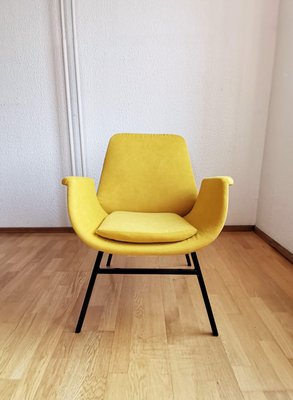 Yellow Easy Chair in the Style of Alvin Lustig, 1960s-NKJ-1427336