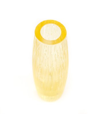 Yellow Frosted Glass Vase-FSD-1118424