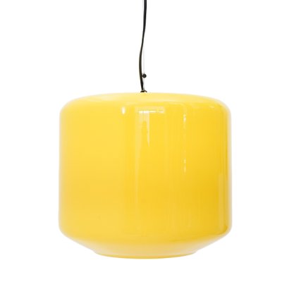 Yellow Glass Pendant Light, 1960s-EZ-1765091