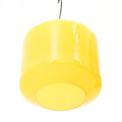 Yellow Glass Pendant Light, 1960s-EZ-1765091